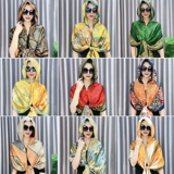 Летний элегантный модный универсальный солнцезащитный платок, шарф, накидка, популярно в интернете