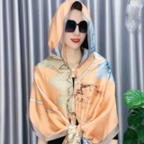 Летний элегантный модный универсальный солнцезащитный платок, шарф, накидка, популярно в интернете