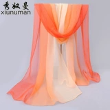 Летняя модная тонкая универсальная накидка, шифоновый шарф, защита от солнца