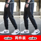 Мужские летние тонкие универсальные трендовые штаны, облегающий крой