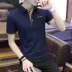 Mùa xuân và mùa thu 2023 áo thun nam dài tay cổ chữ V triều thương hiệu cotton top quần áo POLO áo sơ mi nhỏ xu hướng áo len nam Áo phông dài