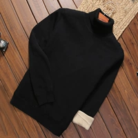 8515 черный высокий воротник плюс бархат и утолщение