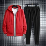 Мужской демисезонный тонкий спортивный костюм, универсальная толстовка для отдыха, комплект