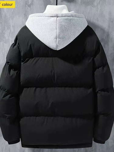 Зимний утепленный трендовый комплект с капюшоном, пуховик с пухом, куртка, свободный крой