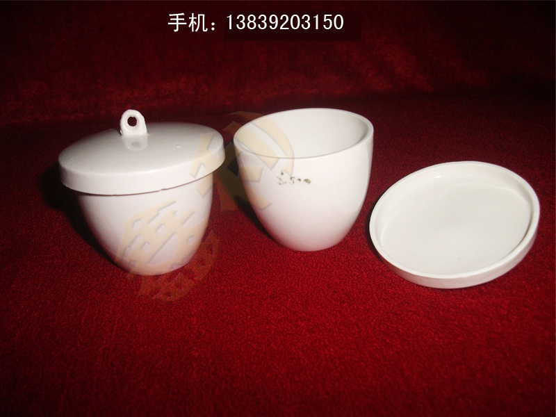 坩埚陶瓷化验室器材陶瓷坩埚耐高温瓷坩埚实验室刚玉坩埚50ml