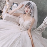 Корейское кружевное свадебное платье, коллекция 2021, подходит для подростков, по фигуре