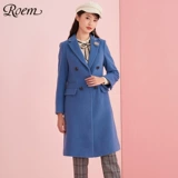 Roem Однотонный длинный корсет, шерстяное пальто, ретро плащ, средней длины, увеличенная толщина