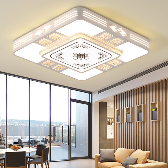 New Chinese-Style Living Room Lamp, Modern, Simple, Elegant, Super Bright, 2026 Smart Voice-Controlled Led Ceiling Lamp, Whole House Package