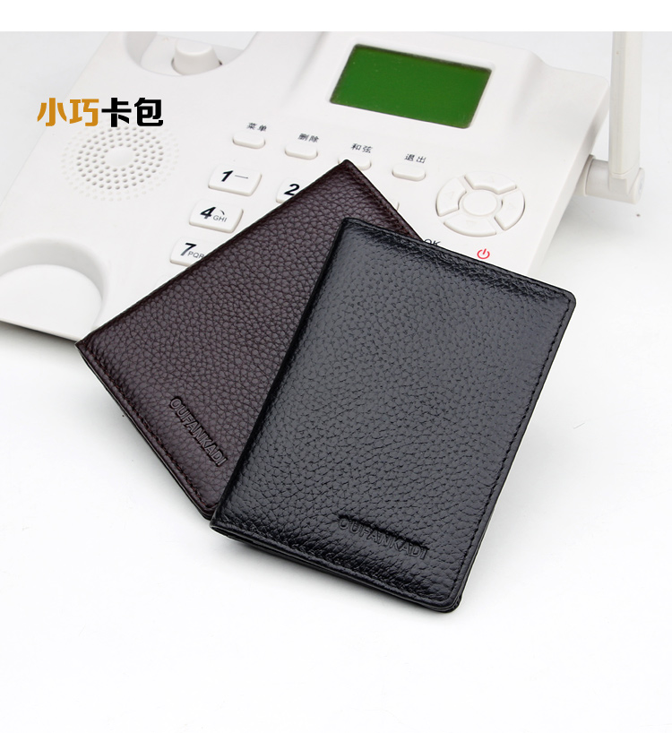 Túi thẻ nhỏ gọn bằng da nam Thẻ mini nhỏ gọn Gói thẻ đơn giản nhiều thẻ chủ Thẻ phụ nữ ví dài nam
