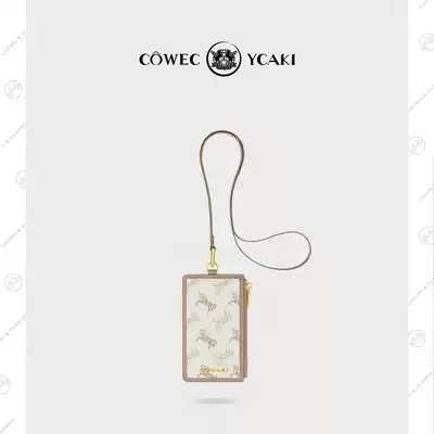 Hong Kong CowecYcaki card bag work permit card cover with lanyard badge dual-purpose multi-card pocket pocket female