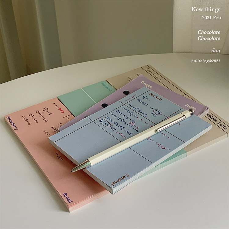 nullthing new series Chocolate day convenience post Chocolate Plaid Convenience Stick Record Book