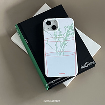 nullthing original flower device transparent mobile phone case iPhone 12 hard shell Apple 13 Android transparent case niche