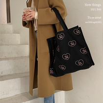 Nullthing youre loved by the universe series peach black peach pen bag canvas bag bag bag