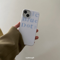 nullthing original PBD dim blue dot half pack all-inclusive hard shell ins mobile phone shell transparent niche Apple 14