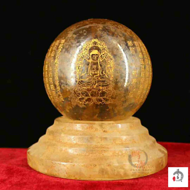 Crystal sketching carvings unearthed at the ancient Temple's palace, if the pineapple honey heart passes through the Buddha ball