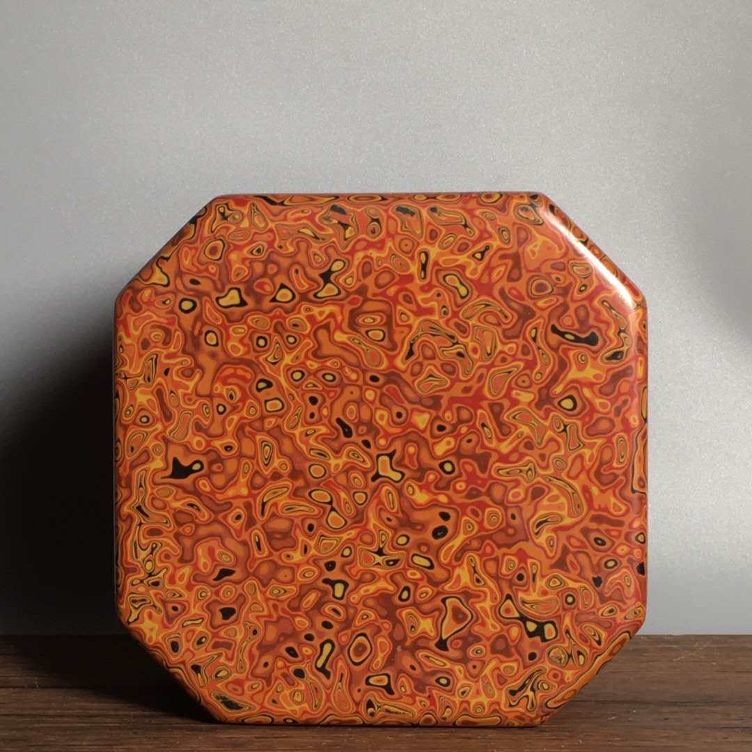 Folk collection Old collection of lacquerware box containing box handholding case for a long 12 centimeters high 7 cm