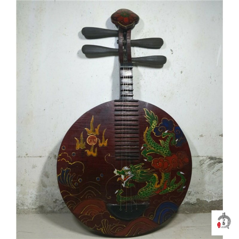 Folk Collection Paint Nguyen Old Qin Old Instrument