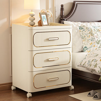 Bedside Table Drawer-Type Storage Cabinet for Home Living Room, Multi-Layer Storage Cabinet for Narrow Spaces, Simple Modern Bedroom Storage Cabinet