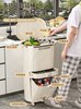 Kitchen Trash Can for Home Use, 2025 New Model, Japanese-Style, Dedicated for Dry and Wet Separation, Large Capacity, No Need to Bend Over, Food Waste Bin