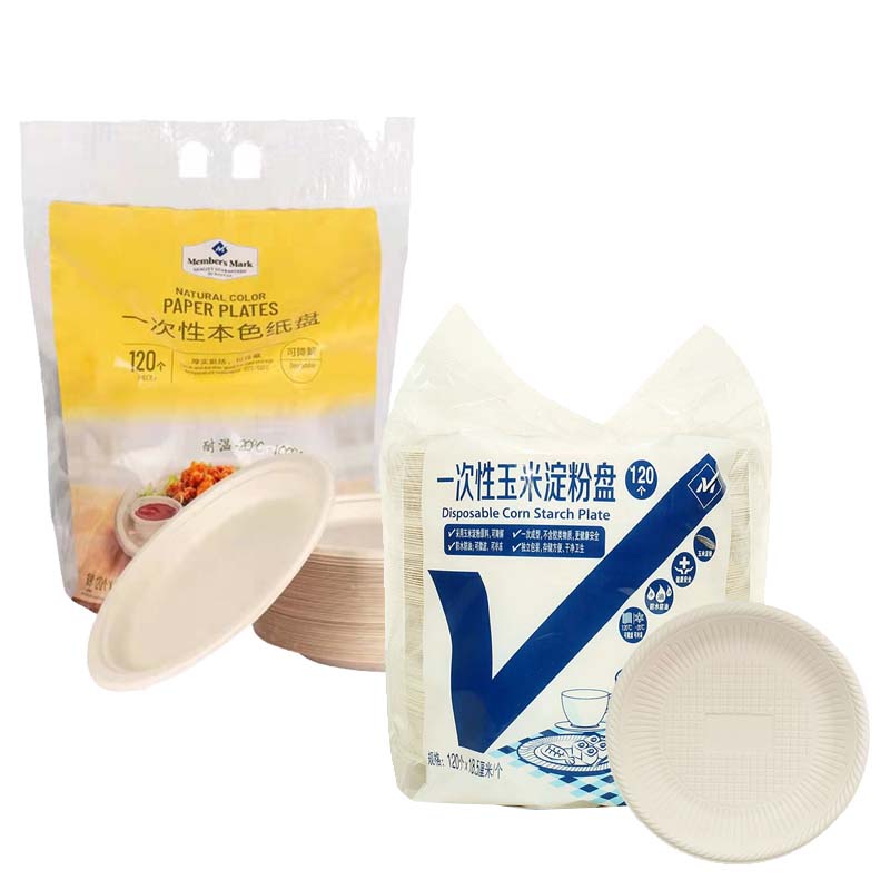 Sam Members Mark once-colour paper disc starch disc microwave frozen degradable dinner plate