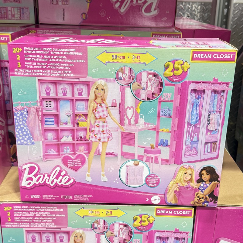 Sam's Barbie Pink Fun Play Dream Wardrobe Dress-Up Doll Gift Box Girls' Pretend Play Children's Toy Gift Sam's Barbie Pink Fun Play Dream Wardrobe Dress-Up Doll Gift Box Girls' Pretend Play Children's Toy Gift