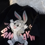 Белый милый кролик, летняя трехмерная оригинальная футболка для влюбленных, 3D, свободный крой, короткий рукав