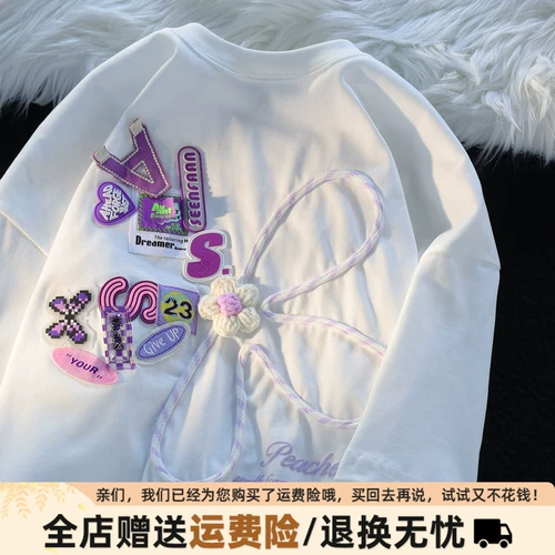 Tide, дизайнерская брендовая летняя футболка для влюбленных, тренд сезона, в цветочек, короткий рукав, свободный крой