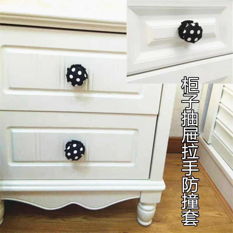 Velvet drawers door handles glove door handles protective sleeves drawers round pull glove drawers for gloves children crash-resistant
