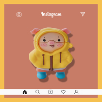 Raincoat pig for Apple airpods protective cover silicone soft airpodspro ear shell third generation pro cute Bluetooth headset protective cover tide wireless two airpods2 generation