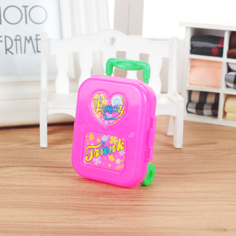 Búp bê barbie ăn mặc búp bê nhà phụ kiện đồ nội thất túi du lịch trẻ em chơi nhà đồ chơi búp bê nấu ăn