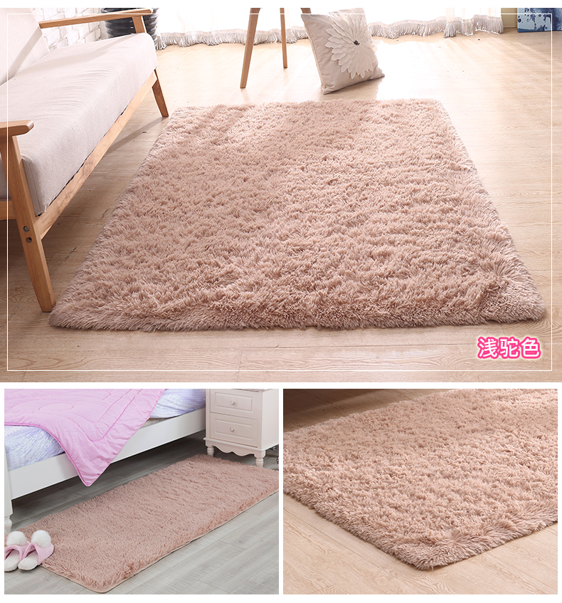 Phòng ngủ hiện đại đơn giản đầy đủ phòng khách đáng yêu bàn cà phê đệm sofa đầu giường thảm nhung có thể được tùy chỉnh thảm lông chụp ảnh