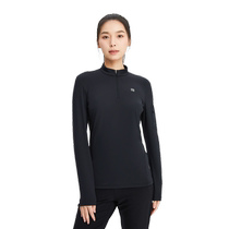 KOLON SPORT LONG Outdoor Casual Vêtement Femme Vitesse de femme Sports à lintérieur Lap Micro-Pull Velvet Demi-shirt à manches longues