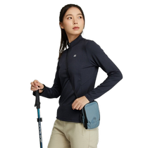 KOLON SPORT Kolon half-zip long-sleeved T-shirt womens breathable sports inner wear antibacterial outdoor casual clothing