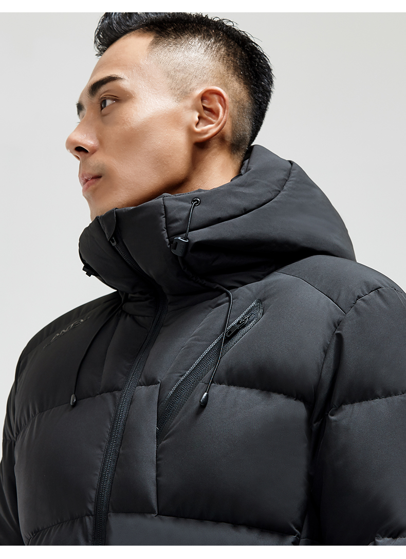 Anta down jacket nam ngắn đoạn 2018 mới dày thể thao xuống áo khoác trùm đầu nhẹ và ấm để giữ [pass] áo lông vũ nam