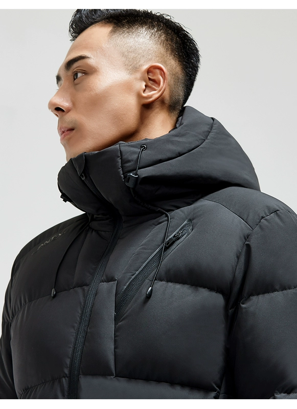 Anta down jacket nam ngắn đoạn 2018 mới dày thể thao xuống áo khoác trùm đầu nhẹ và ấm để giữ [pass] áo phao lông vũ uniqlo