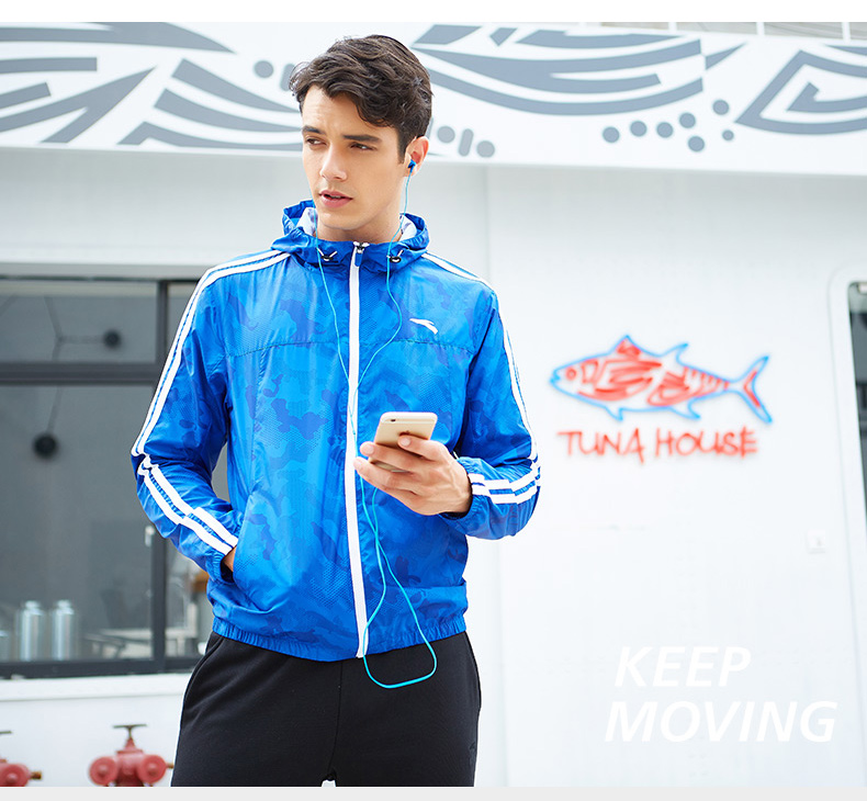 Anta jacket nam 2018 xuân mới áo thể thao giản dị dệt mũ trùm đầu áo gió nam phần mỏng ao khoac the thao