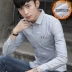 Thời trang nam mùa đông Joker Áo sơ mi dài tay Sinh viên Cộng với Áo nhung Áo trẻ trung Áo ấm Hàn Quốc Slim áo sơ mi đen Áo