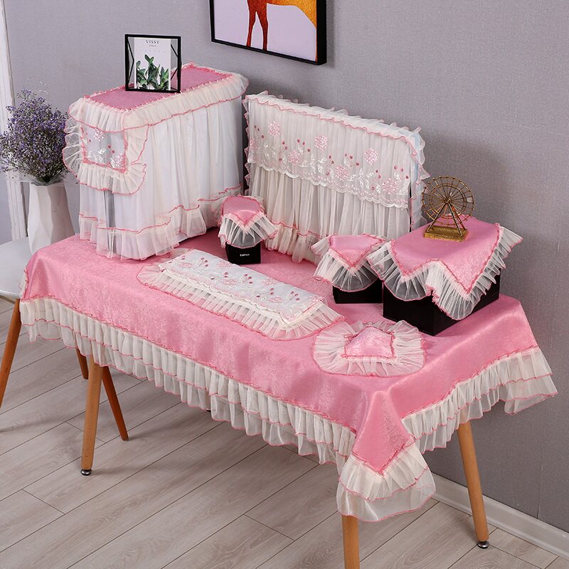 Computer Decoration Dust Cover Lace Computer Dust Cover Desktop Computer Computer Mengtianyuan Cute Computer Desk Cover Cloth All