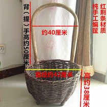 Jingtiao basket Wicker back basket vegetable fruit carrying basket rattan wicker storage basket props ornaments pure hand back basket