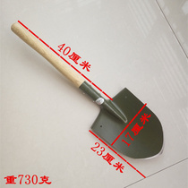 Engineering shovel manganese steel thickened small fishing digging shovel outdoor military shovel car Self-Defense pointed shovel 205 military shovel