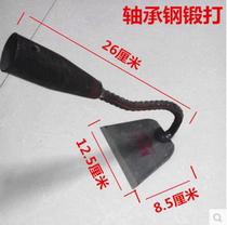 Shaft bearing steel hoe small number of agricultural tools gardening weeding deities All steel pine soil reclamation and digging earth spoons hoe forged and beaten
