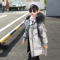 Childrens down jacket 2020 new girls in the long section of the boys in the big childrens clothing thick Korean version of the foreign brand