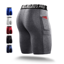 PRO basketball sports tight five-point pants mens high elastic quick-drying air training base running track and field fitness shorts