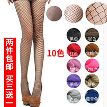  Sexy incognito sex stockings Black medium-sized net stockings large size pantyhose anti-hook silk fishing net socks summer