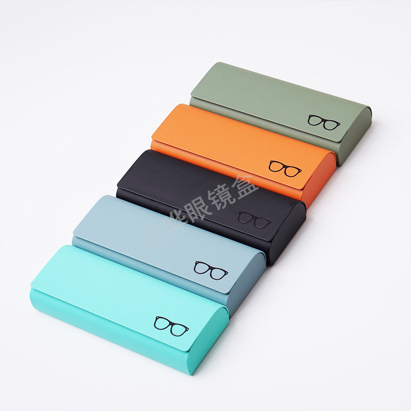 Factory Direct Sales of Glasses Cases in Stock, Portable Magnetic Suction, High-End, Light Luxury, Simple, Multi-Color Glasses Storage Boxes Wholesale