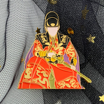 Ren Jialun surrounding Fashion Bazaar cover character Photo shape metal badge with brooch small card jewelry