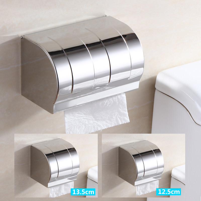 Powder room toilet tissue box punch-free toilet paper box stainless steel toilet paper box roll toilet paper roll toilet paper box toilet paper box