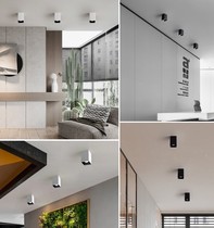 Aisle light-free LED surface-mounted spotlight tooling commercial downlight opening square engineering ceiling-mounted aluminum square shop