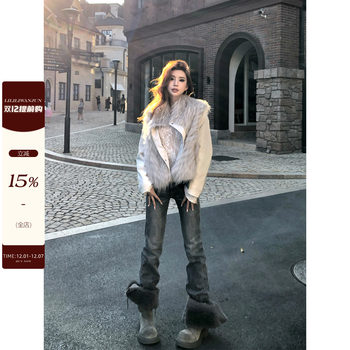 Li Wanjun Reversible Vest Jacket for Women, Autumn and Winter, Imported Finnish Fox Fur, Light Luxury Fur Jacket