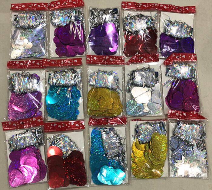 Wedding Wedding Supplies Wedding house Placement props Birthday Party Decorated Balloon Loving sequins Pendant Rain Silk Suit